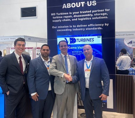 MD Turbines at a trade-show booth
